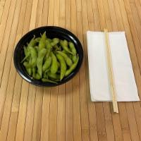 Edamame · Steamed soybeans tossed in sea salt