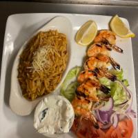Shrimp Souvlaki  · Kebab style shrimp