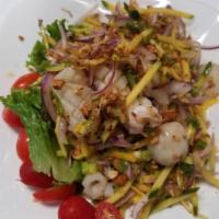 A34. Calamari Spicy Salad ยำปลาหมึก · Fresh calamari with onion, fresh chili and sweet chili paste dressing. Spicy.