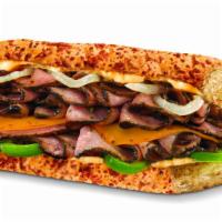 Chipotle Steak and Cheddar · With sauteed peppers and onions and chipotle mayo.