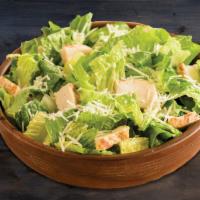 Chicken Caesar Salad · Romaine Lettuce topped with Grilled Chicken Breast Raised Without Antibiotics and Shredded A...