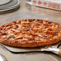 Memphis BBQ Chicken Pizza · Made with tender cuts of chicken breast, barbecue sauce, onions and parsley with provolone, ...