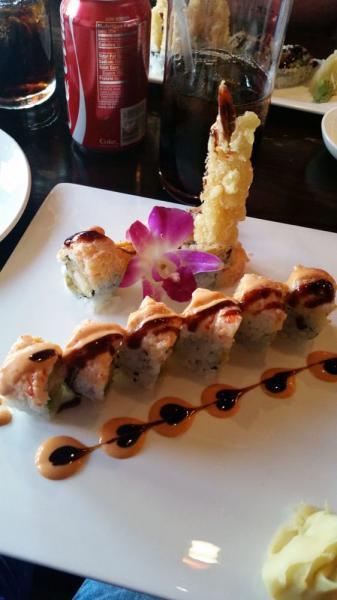 Spicy Girl Roll · Deep fried shrimp, avocado topped with spicy lobster, spicy mayo and eel sauce.