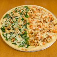 Broccoli Rabe, Garlic and Oil with Grilled Chicken Pie · 