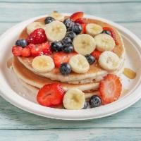 Fruits Pancakes · French Toast with your Choice of Banana, Strawberries, or blueberries. 