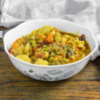 Mixed Vegetable Curry · Seasonal vegetables cooked with curry sauce. Vegan.