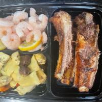 Pork Spare Ribs · With 2 sides.