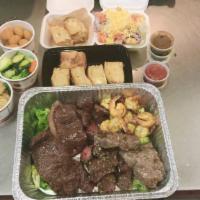Churrasco Feast  · Servers 5 people, 12 oz. beef filet, 12 oz. picanha sirloin, 12 oz. garlic tenderloin, 8 oz....