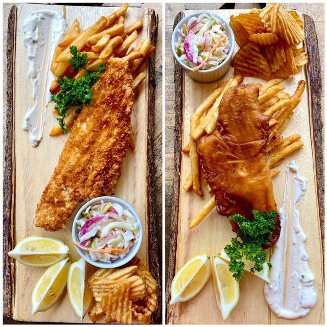 FISH FRY · comes with fries, kettle chips, slaw, tartar sauce, lemons