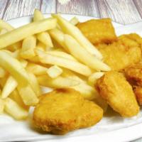 Kids Chicken Nuggets · 6 pieces. Served with fries.