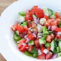 Piyaz White Bean Salad · Beans mixed with chopped onions, tomatoes, peppers, olive oil, lemon juice, red vinegar and ...