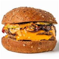 impossible standards (v) · v- vegan; impossible patty, vegan american cheese, caramelized onion, dill pickle,
organic ...