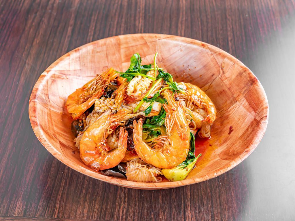 Spicy Mala Dry Pot · Extras for an additional charge.