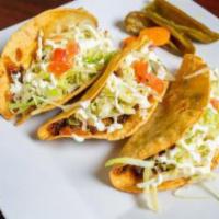 Quesadillas Fritas · 3 quesadillas chicken and beef.