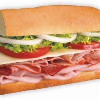 BLIMPIE BEST® · SLOW-CURED HAM, SALAMI, CAPICOLA, PROSCIUTTINI, PROVOLONE MADE THE BLIMPIE® WAY WITH TOMATOE...