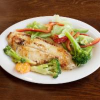 Grilled Fish Filet · Served with choice of side.
