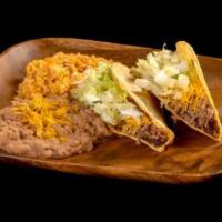 3. Two Beef Taco Combination Platter · 