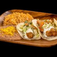 16. Two Fish Taco Combination Platter · 