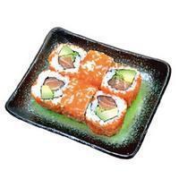 Orange River Roll (Raw) · Spicy salmon, avocado and caviar