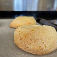 Pandebono · Colombian bread made of dairy, flour, and cheese. Traditionally, it is consumed while warm w...
