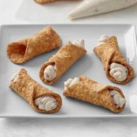 Cannoli · Cannoli consist of tube-shaped shells of fried pastry dough, filled with a sweet, and creamy...