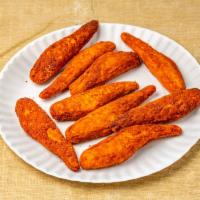 6.pc boneless hot wings fries soda · 6.pc boneless hot wings with fries and a can soda 