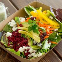 Create Your Own Salad · 100% Organic.
Includes four items.