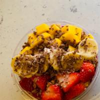 Fantasy Acai Bowl  · Organic Acai ,organic granola ,Banana , Mango , Strawberry, Turkish Chocolate , Organic Hemp...