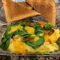 Build Your Own Omelette · Choice of mushroom, spinach, tomato, bell pepper, zucchini, onion, broccoli, or olives. Incl...