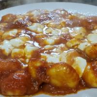 Gnocchi Alla Sorrentina · Potato gnocchi, tomato sauce, Buffalo mozzarella and basil.