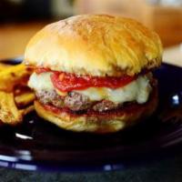Pizza Burger Deluxe  · Fresh ground beef with marinara sauce ,Parmesan cheese,mozzarella cheese with your choice of...