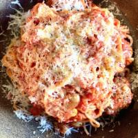 Spaghetti & Meatball · 6 pork meatballs, pomodoro sauce, pecorino, garlic
