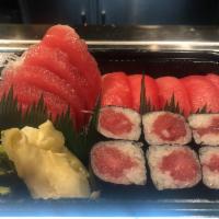 Tuna Lover · 5 pieces Sushi, 5 pieces Sashimi, 1 Tuna Roll