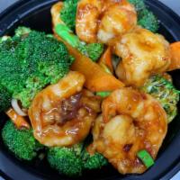 Shrimp w. Broccoli · Service w. Rice