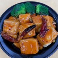 General Tso's Bean Curd · Spicy. Served w. Rice