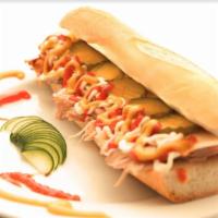 Chimi de Pollo/Cabbage, Ketchup, Mayonnaise with Chicken · 