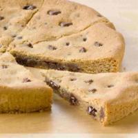Family Size Chocolate Chip Cookie · Loaded with chocolate chips, cut into 8 slices, served warm.