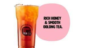 Honey Oolong Tea · Freshly brewed oolong tea and honey.