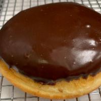 Boston Cream of the Crop · Yeast donut filled with bavarian cream and topped with chocolate icing