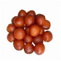 Gulab Jamun · Milk cheese balls served in sugar syrup. Contains dairy.