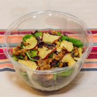 Apple Cranberry Salad · Grilled chicken, lettuce, sliced apples, dried cranberry and walnuts.