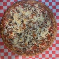 Carini Special Pizza · Our New York style pizza loaded with pepperoni, sausage, onions and mushrooms.