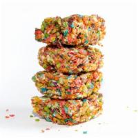 The Fruity Pebbles Treat · Made with non-GMO fruity puffed rice, vegan marshmallows. Vegan and gluten free.