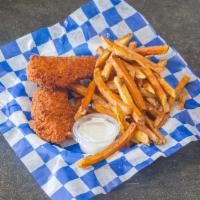 Kids Lorna Special · Children's favorite 2 chicken tenders, served with fresh cut fries and a chilled juice box.