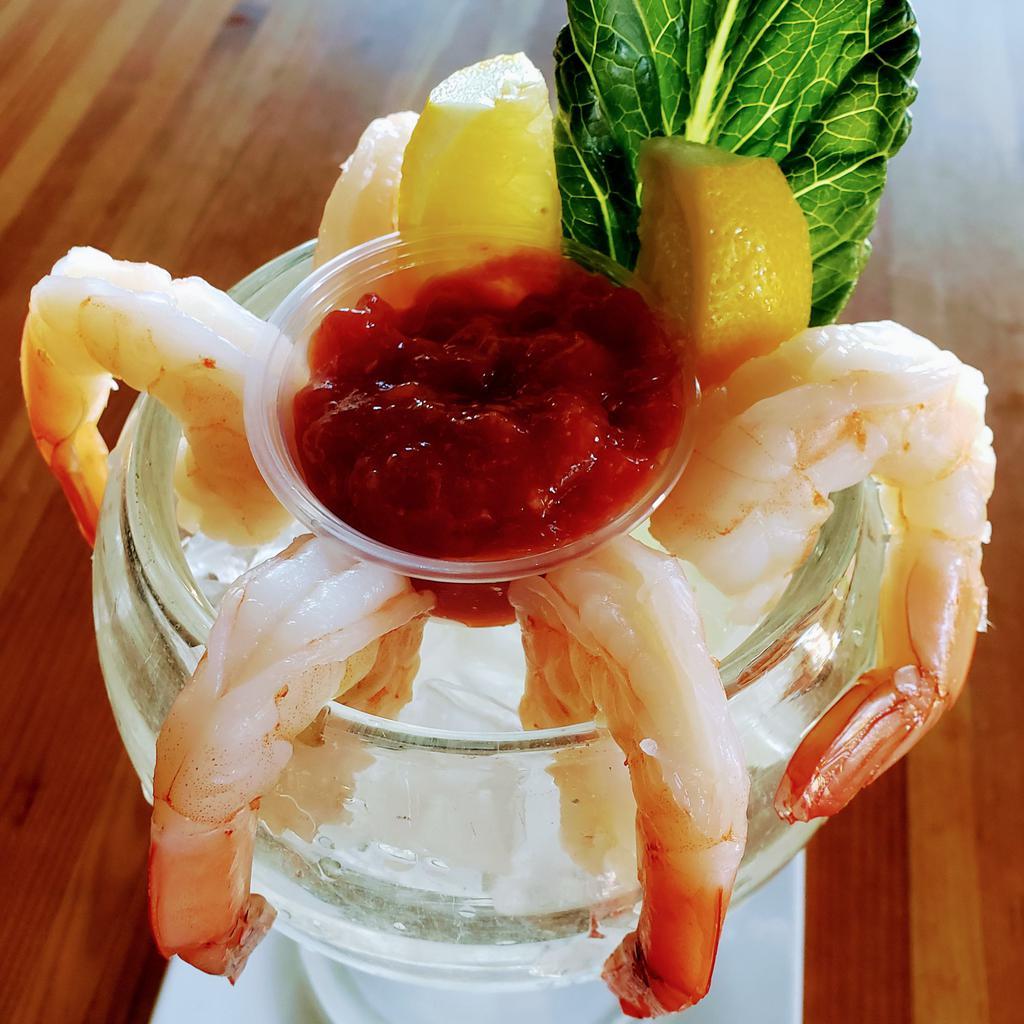 Shrimp Cocktail · Five jumbo shrimp served with cocktail sauce.