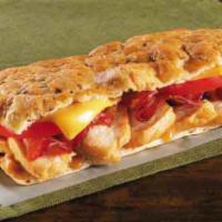 Bacon Turkey Cheddar · slow-roasted turkey paired with vine-ripened tomatoes, sharp cheddar cheese, crispy hickory ...