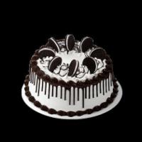 OREO Cookie Cake · Attention cookie and ice cream lovers - OREO® Cookies circle the top of this deliciously fro...