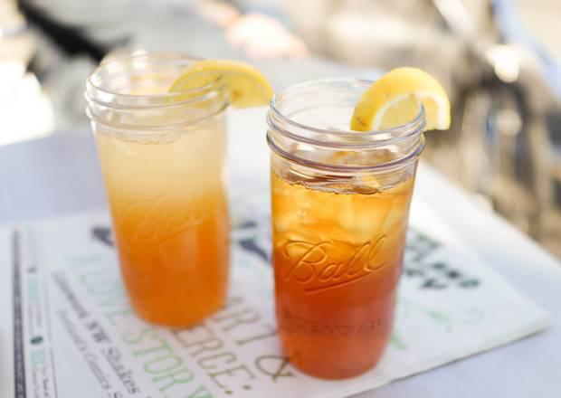 Arnold Palmer · A classic blend of fresh brewed iced tea and homemade lemonade, served in 16 oz.