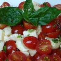 Caprese Salad · Garden salad, sliced tomato, fresh mozzarella, basil and balsamic vinaigrette. With focaccia...