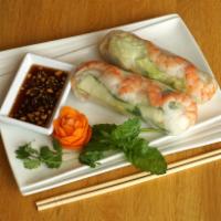 Sandy's Fresh Spring Roll · Refreshing cool rice paper rolls filled with rice noodles crisp fresh vegetables served with...
